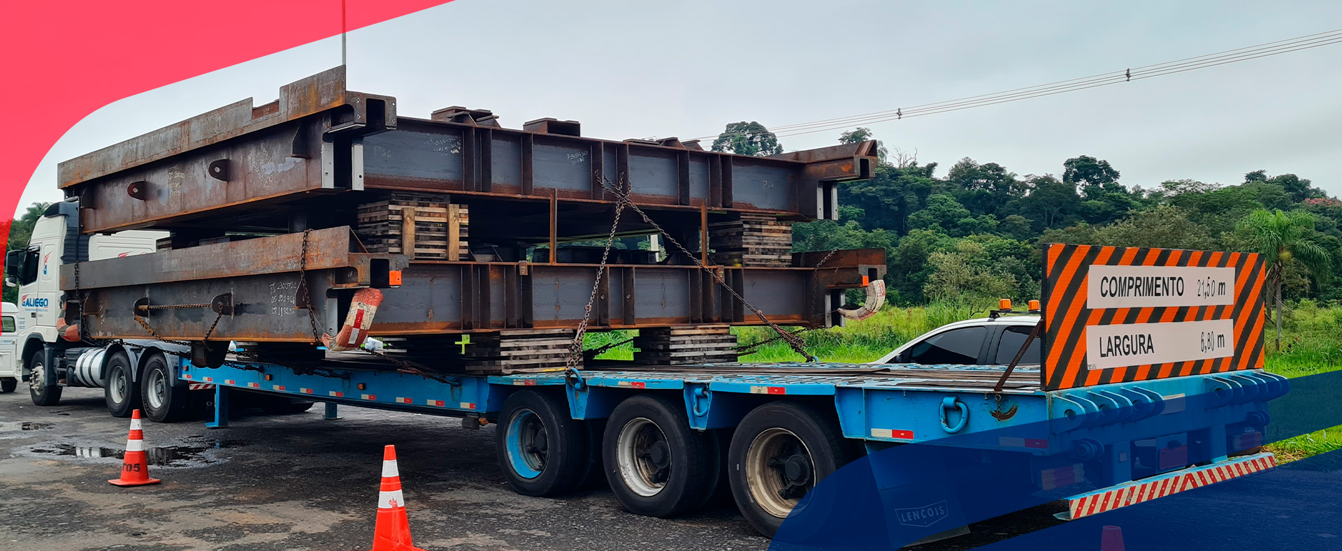 Transporte rodoviário de carga superdimensionada