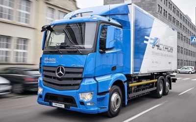 Caminhões Actros elétricos iniciam testes na Suíça
